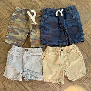 Gap + Carter’s | Toddler Boys Shorts Bundle (4 Pairs) | Size 3T | Camo + Khaki